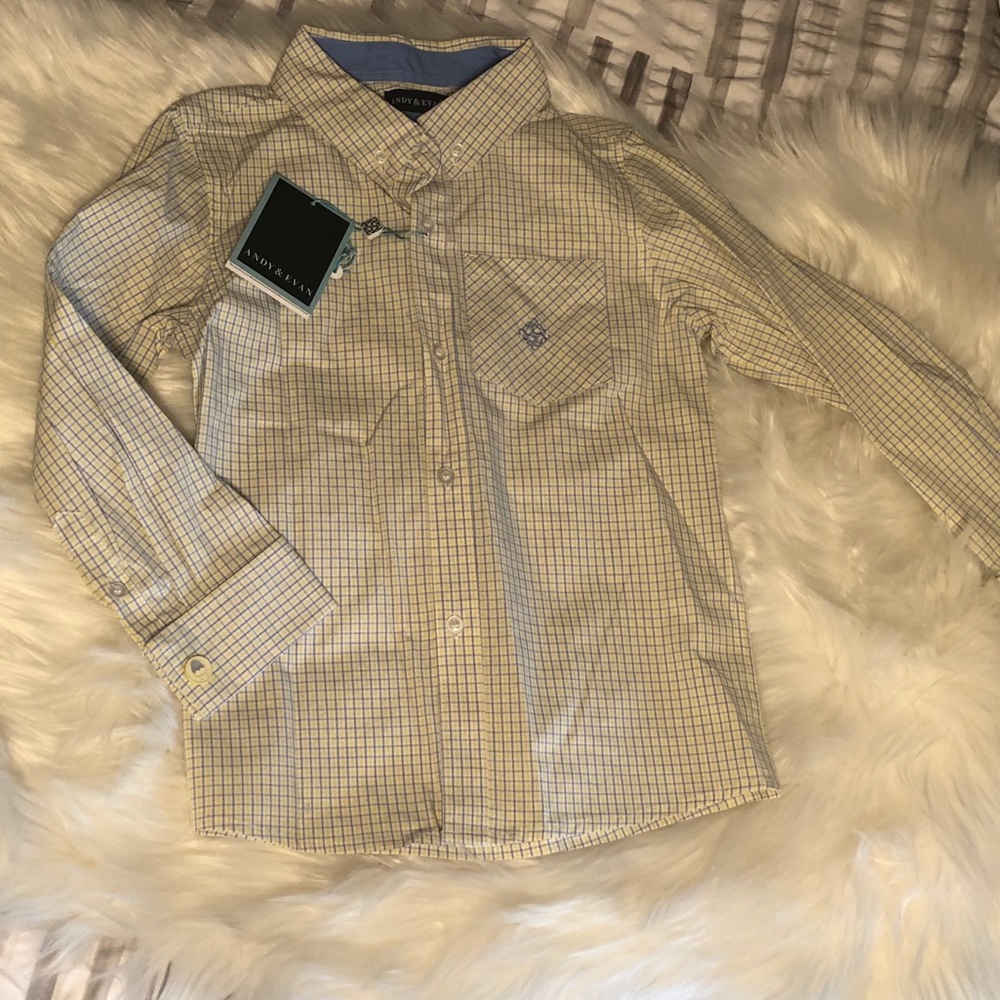 Andy & Evan Spring/Easter Boys Dress Shirt NWT 5Y